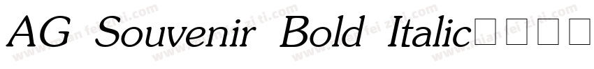 AG Souvenir Bold Italic字体下载字体转换